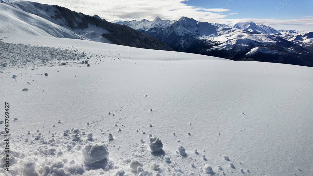 boules de neige et paysage