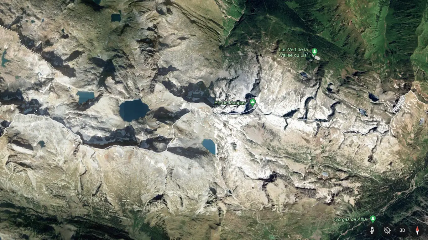 google earth pyrenees