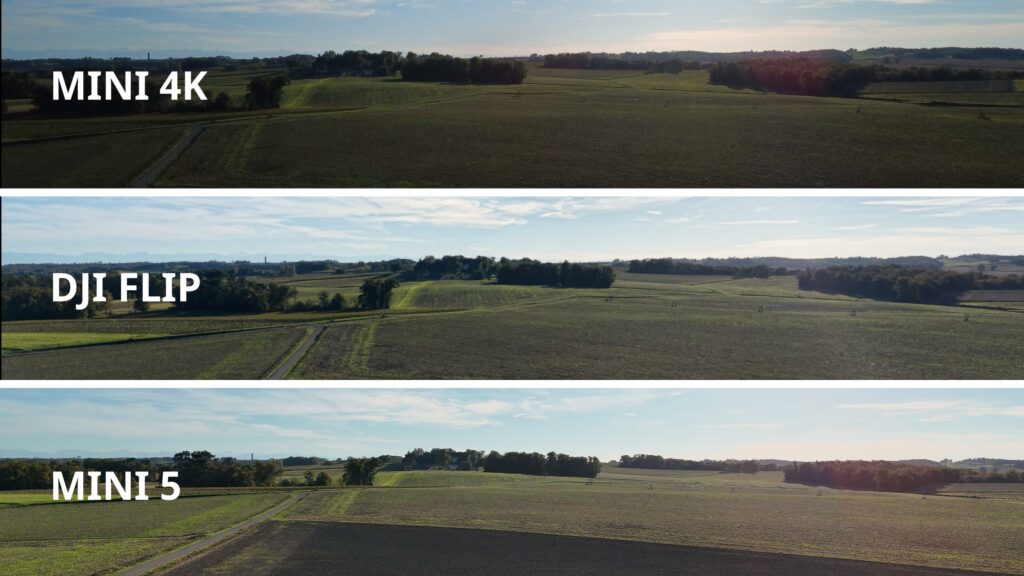 comparatif photo paysage drones