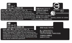 dji lito x1 fcc